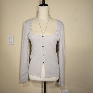 NWOT River Island Grey Long Sleeve Top Size 18